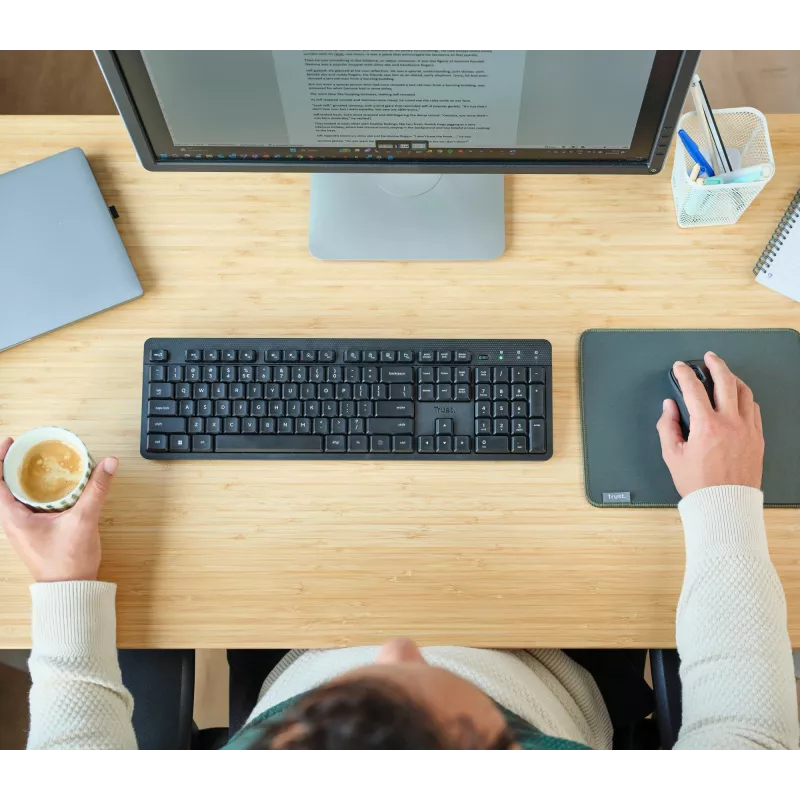 Trust Ody II πληκτρολόγιο Office RF Wireless QWERTY US English μαύρο