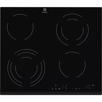 Electrolux EHF6343FOK Μαύρη Εντοιχιζόμενη 60 cm Κεραμική γυάλινη εστία 4 ζώνες μαγειρέματος