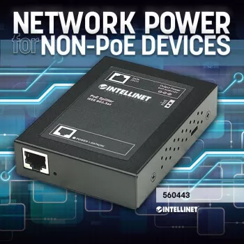 Intellinet διαχωριστής Power over Ethernet (PoE+), IEEE802.3at, τάση εξόδου 5, 7.5, 9 ή 12 V DC