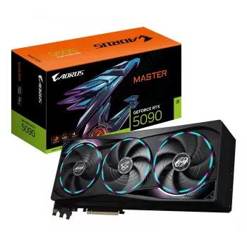 GIGABYTE AORUS GeForce RTX 5090 MASTER 32G κάρτα γραφικών - 32 GB GDDR7, 512 Bit, PCI-E 5.0, 2655 MHz πυρήνας, 3x DP 2.1a, 1x HDMI 2.1b, GV-N5090AORUS M-32GD
