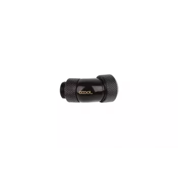 Alphacool Eiszapfen 17407 περιστρεφόμενος σύνδεσμος Hardtube 45°, αρσενικό σπείρωμα G1/4 σε 13 mm ΕΞ, μαύρο ματ