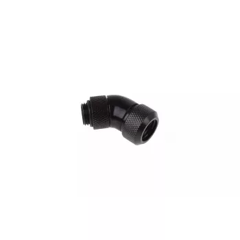 Alphacool Eiszapfen 17407 περιστρεφόμενος σύνδεσμος Hardtube 45°, αρσενικό σπείρωμα G1/4 σε 13 mm ΕΞ, μαύρο ματ
