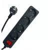Microconnect MC-GRU0045BS Προέκταση ρεύματος 5 m 4 έξοδοι AC Εσωτερικού χώρου Μαύρο