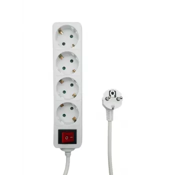 Microconnect MC-GRU0045WS Προέκταση ρεύματος 5 m 4 έξοδοι AC Εσωτερικού χώρου Λευκό