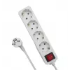 Microconnect MC-GRU0045WS Προέκταση ρεύματος 5 m 4 έξοδοι AC Εσωτερικού χώρου Λευκό