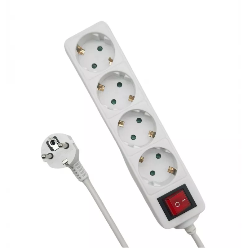 Microconnect MC-GRU0045WS Προέκταση ρεύματος 5 m 4 έξοδοι AC Εσωτερικού χώρου Λευκό