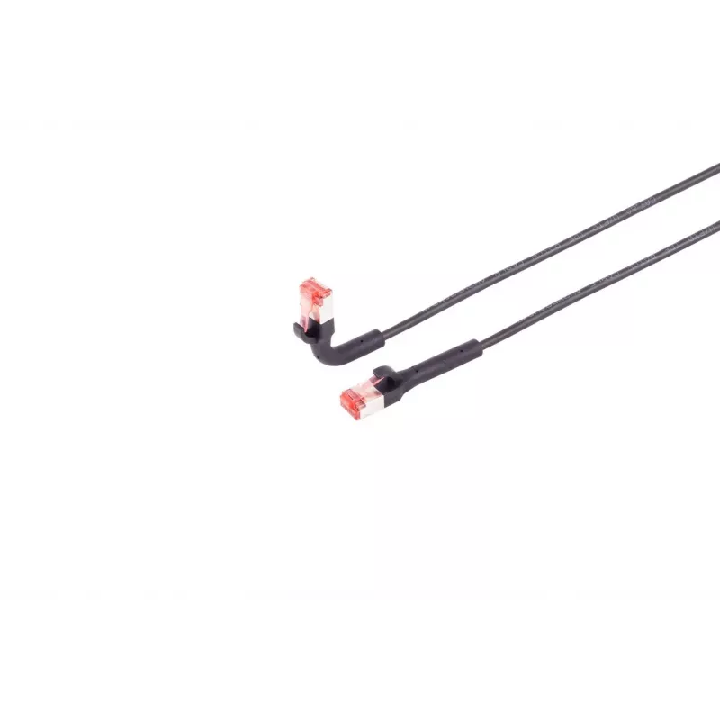 Καλώδιο δικτύου Lanview LV-6AFTP-FLEX-ANG-10B RJ45 Cat6A 10m Μαύρο