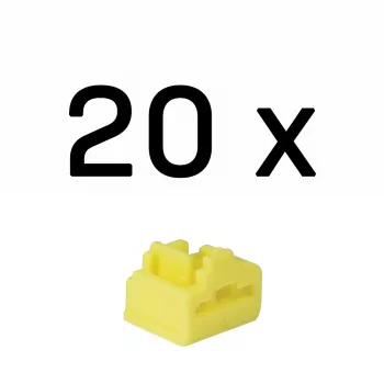 Port blocker Lindy RJ-45 Port Blocker χωρίς κλειδί συσκευασία 20 τεμ. Κίτρινο