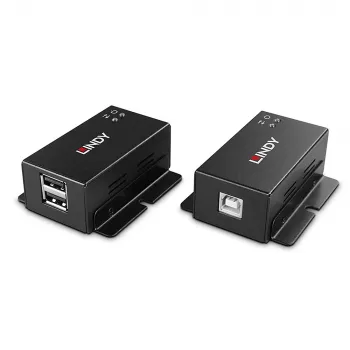 Πομποδέκτης και δέκτης δικτύου Lindy 50m 2 Port USB 2.0 Cat. 6 Extender