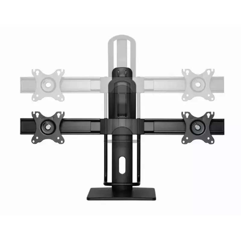 Βάση οθόνης Gembird MS-D2-01 27 ιντσών μαύρη ελεύθερη τοποθέτηση