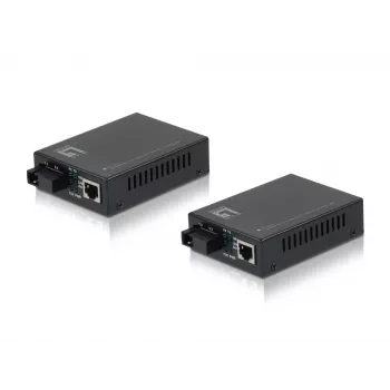 LevelOne RJ45 σε SC BIDI Fast Ethernet Σετ μετατροπέα μέσων, Singlemode οπτική ίνα, 20 km