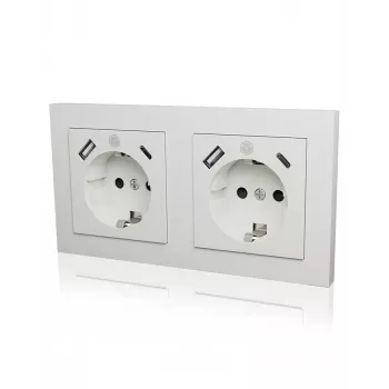 ICY BOX IB-MPS4200W-PD Πρίζα Type F + USB A + USB C λευκή