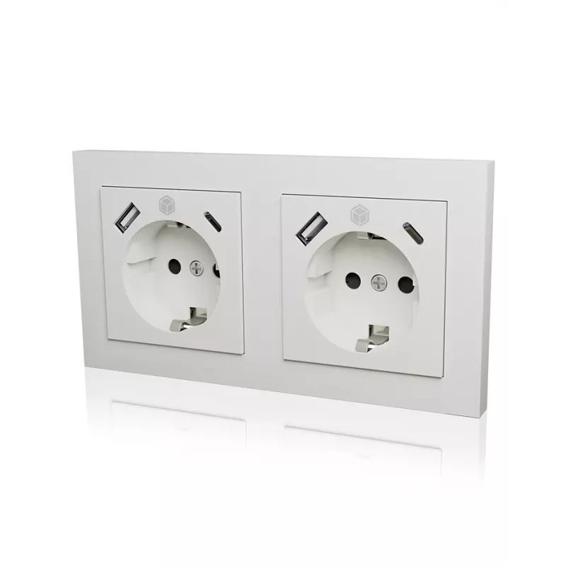 ICY BOX IB-MPS4200W-PD Πρίζα Type F + USB A + USB C λευκή