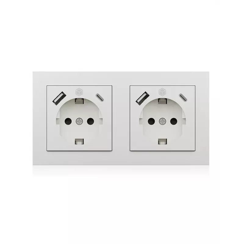 ICY BOX IB-MPS4200W-PD Πρίζα Type F + USB A + USB C λευκή