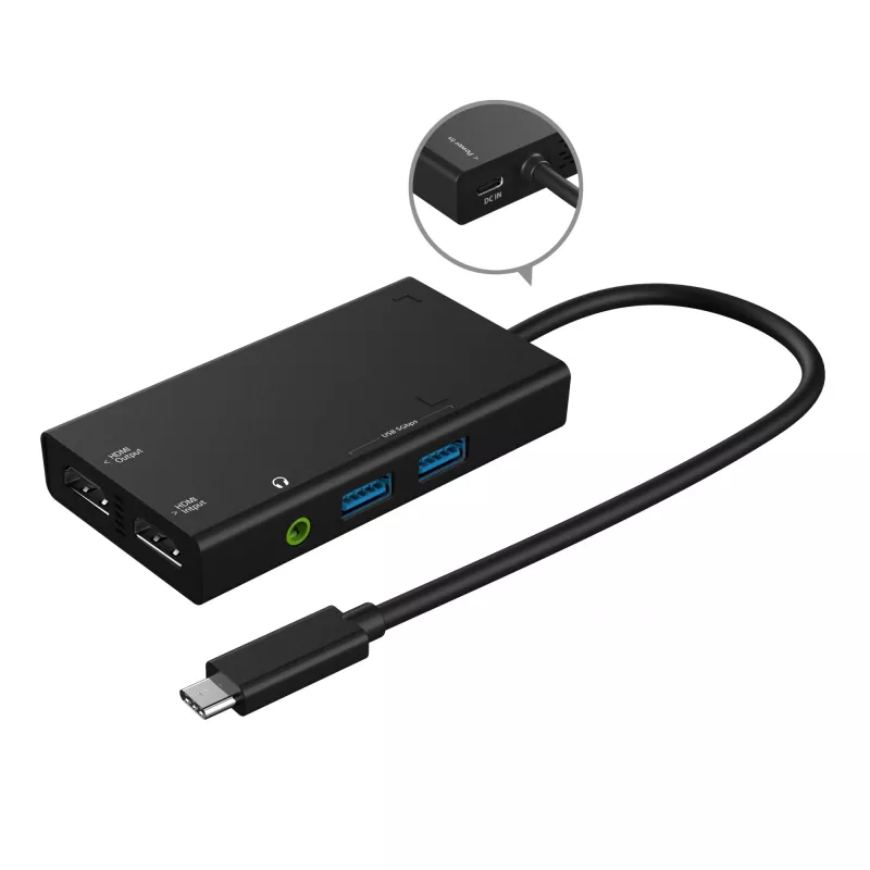 Συσκευή σύλληψης βίντεο USB Hub j5create JVA01-N 1920x1080 30Hz Μαύρο