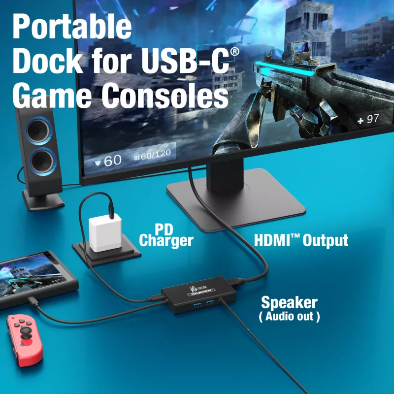Συσκευή σύλληψης βίντεο USB Hub j5create JVA01-N 1920x1080 30Hz Μαύρο