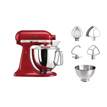 Κουζινομηχανή KitchenAid Artisan 5KSM175PS — 300 W, 4,8 l μπολ ανοξείδωτου χάλυβα, Κόκκινο