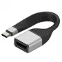 Techly ICOC-USBC-DP12 Καλώδιο-προσαρμογέας βίντεο 0,131 m USB Type-C DisplayPort Μαύρο