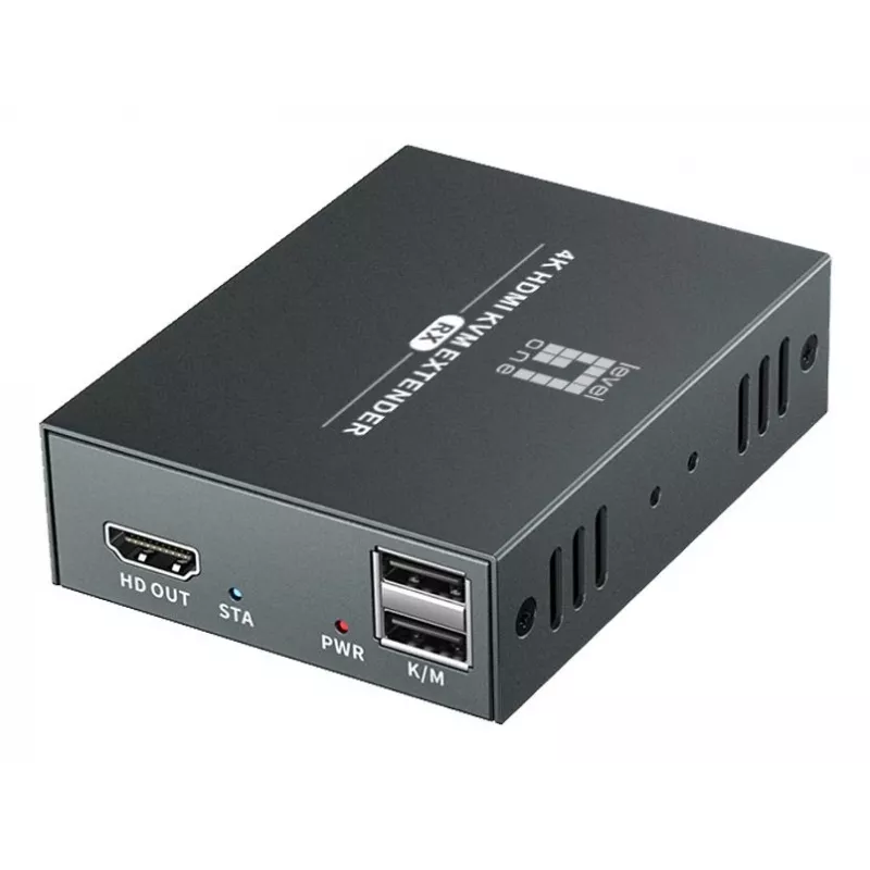 Σετ επέκτασης AV (πομπός & δέκτης) LEVELONE HVE-8111, 3840x2160, Cat6, USB-A/USB-B, DC 12V (2 τεμ.)