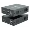 Σετ επέκτασης AV (πομπός & δέκτης) LEVELONE HVE-8111, 3840x2160, Cat6, USB-A/USB-B, DC 12V (2 τεμ.)