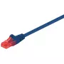 Goobay Καλώδιο patch CAT 6 U/UTP μπλε 0,5m RJ-45