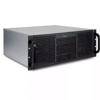 Κουτί διακομιστή Inter-Tech 4U 40240 Rack Μαύρο, Γκρι