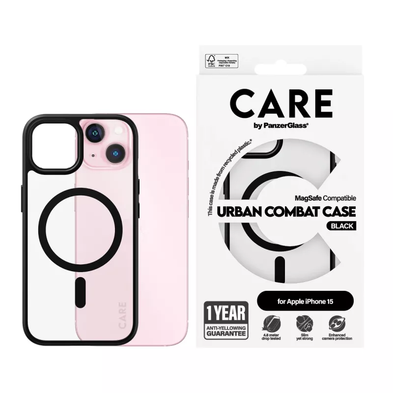 Θήκη PanzerGlass CARE by Flagship Θήκη Διάφανο Urban Combat Μαύρο MagSafe iPhone 15