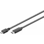 Goobay Καλώδιο USB USB 2.0 1m Micro-USB B USB C Μαύρο