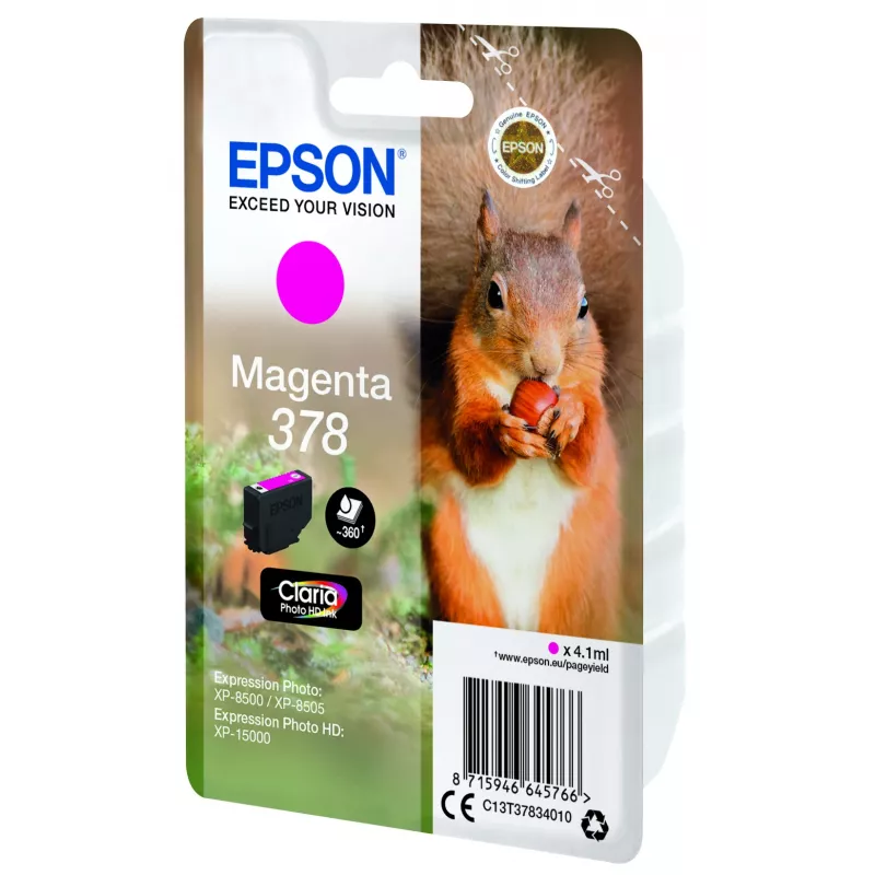Cartridge Epson 378 Magenta 360 σελίδες μελάνι C13T37834010