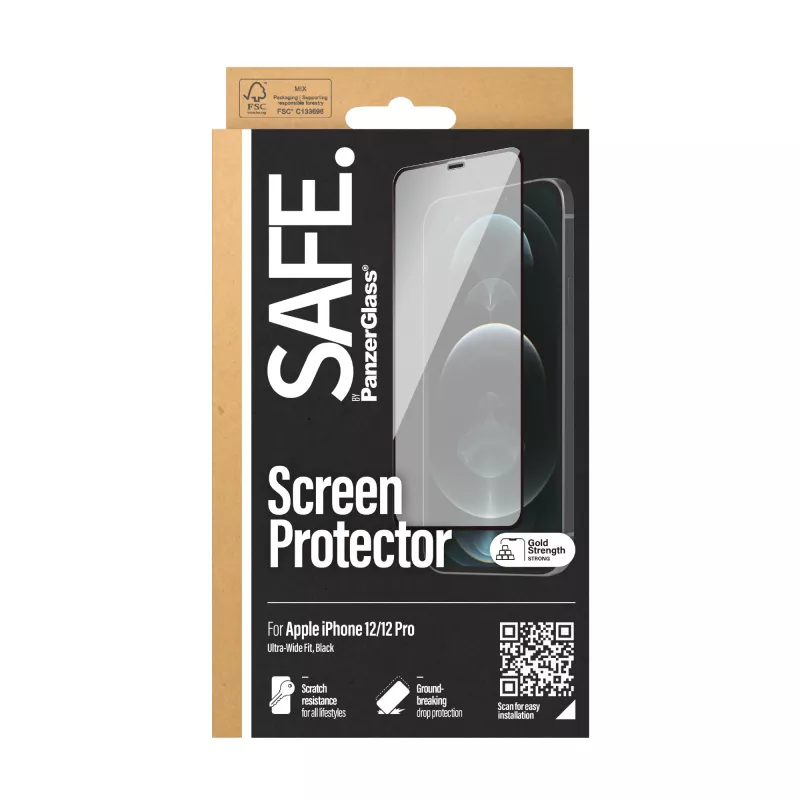 PanzerGlass SAFE. by ® Μεμβράνη προστασίας οθόνης iPhone 12 | 12 Pro | Edge-to-Edge