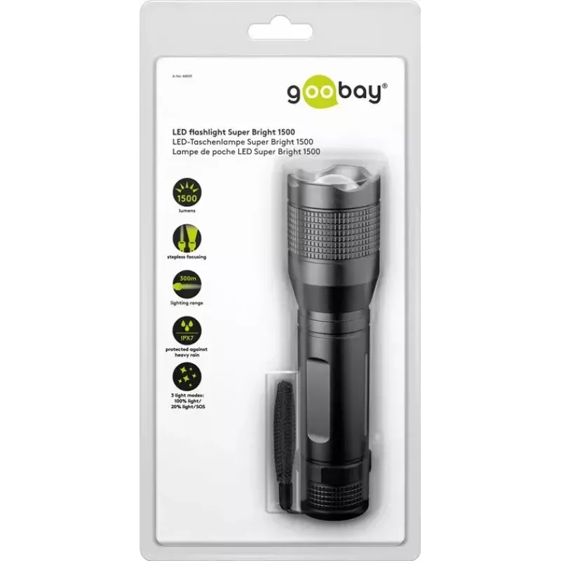 Universal φακός Goobay LED 1500 lumen
