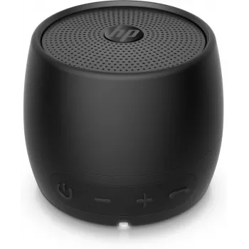 HP μαύρο ασύρματο ηχείο Bluetooth 360, ενσύρματο & ασύρματο, μονοφωνικό φορητό ηχείο, μαύρο, κυλινδρικό, κουμπιά, καθολικό