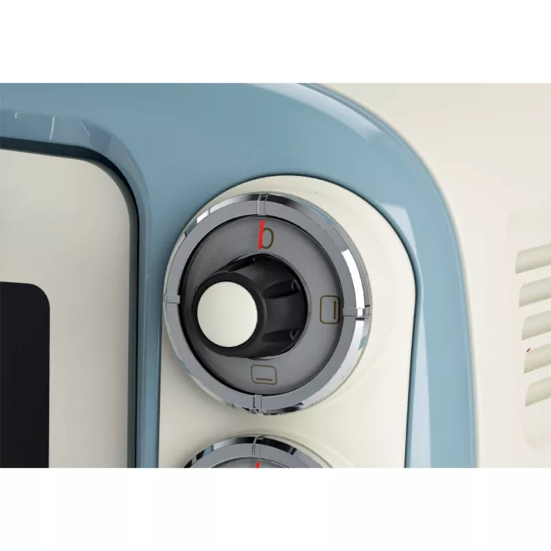 Ariete Vintage 979/05 ηλεκτρικός μίνι φούρνος, 18 L, 90-230 °C, χρονοδιακόπτης 60 λεπτών, λευκό/μπλε