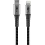 Καλώδιο Lightning Goobay 1m USB-C σε Lightning μαύρο γκρι 49271