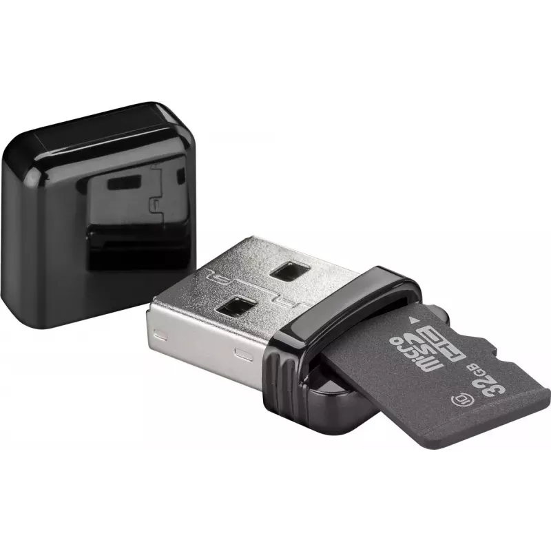 Αναγνώστης καρτών GOOBAY USB-A 2.0 για MicroSD, 480 Mbit/s, μαύρο