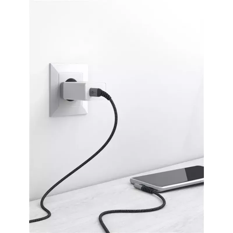 Καλώδιο USB Goobay USB 2.0 2m USB-C μαύρο/γκρι
