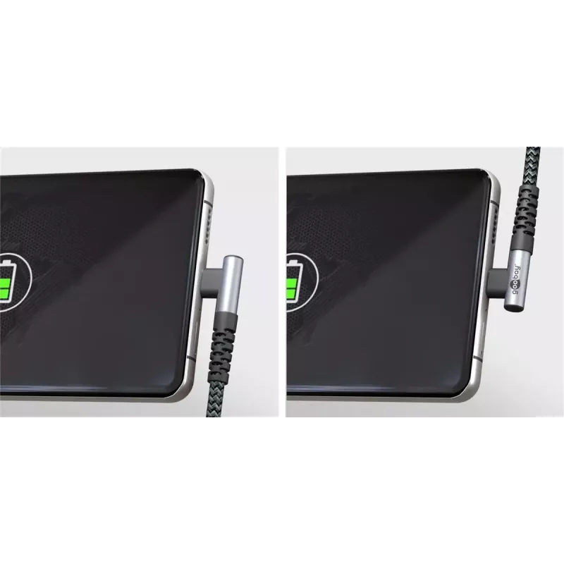 Καλώδιο USB Goobay USB 2.0 2m USB-C μαύρο/γκρι