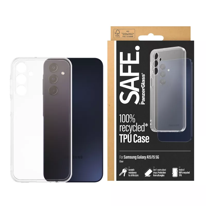 PanzerGlass SAFE. by ® Θήκη TPU Samsung Galaxy A15 | A15 5G | Διάφανη