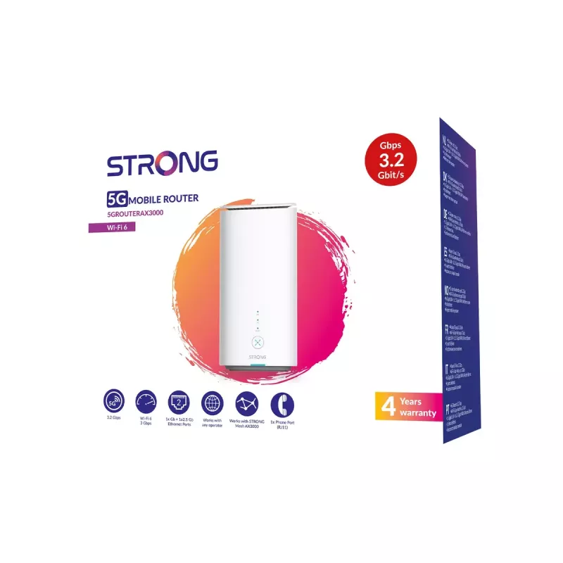 Router κινητής τηλεφωνίας Strong 5G Router AX3000 Wi-Fi 5