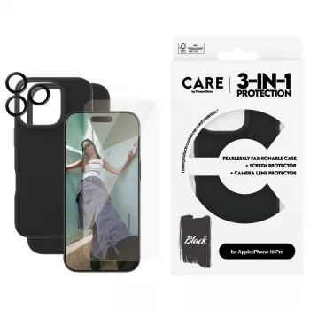 Συσκευασία 3 σε 1 PanzerGlass CARE by Fashion iPhone 16 Pro