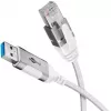 Καλώδιο δικτύου Goobay 74384 USB 3.0 Type-A RJ45 15m λευκό