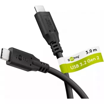 Καλώδιο USB Goobay USB 3.2 Gen 1 3m USB-C μαύρο