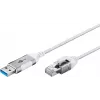 Καλώδιο δικτύου Goobay 74380 USB 3.0 Type-A RJ45 3m λευκό