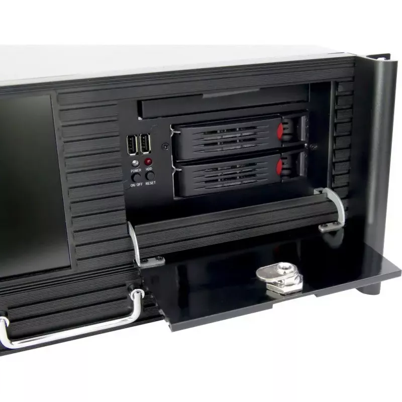 Κουτί διακομιστή Inter-Tech 4U 4452-TFT Rack Μαύρο