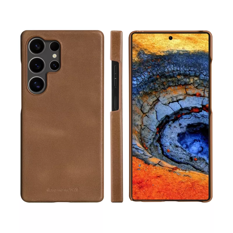 Θήκη flip dbramante1928 Lynge LMSUGTDT6471 για Samsung Galaxy S25 Ultra, δέρμα με κόκκους, ανοιχτό καφέ