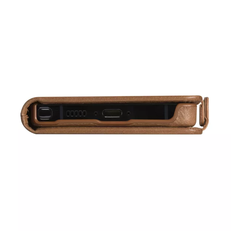 Θήκη flip dbramante1928 Lynge LMSUGTDT6471 για Samsung Galaxy S25 Ultra, δέρμα με κόκκους, ανοιχτό καφέ