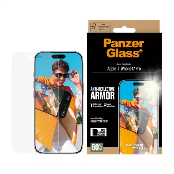 PanzerGlass Anti-Reflective Armor Μεμβράνη προστασίας οθόνης iPhone 17 Pro Ανθεκτική στις γρατσουνιές Ανθεκτική στους κραδασμούς