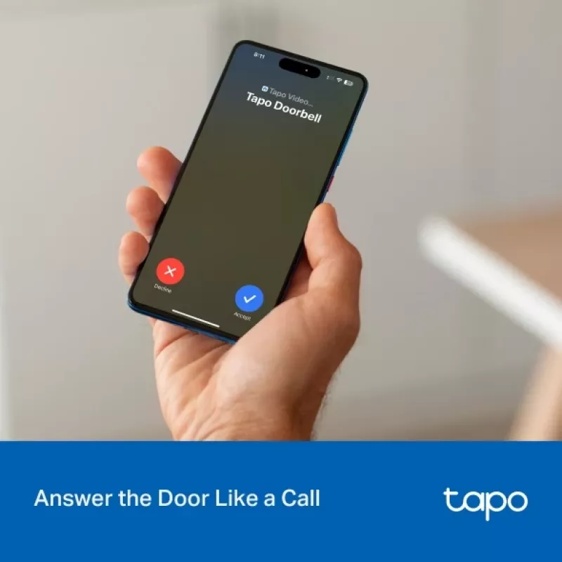 TP-Link Tapo D205 Βιντεοθυροτηλέφωνο 3 MP Μαύρο