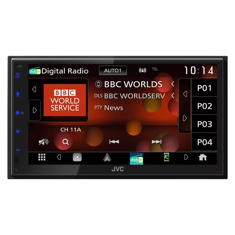 JVC KW-M695DBW Αυτοραδιόφωνο Μαύρο Wi-Fi 200 W Bluetooth