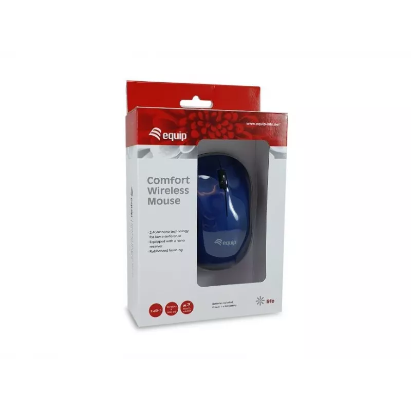 Ποντίκι Equip Comfort Wireless Μπλε RF Wireless